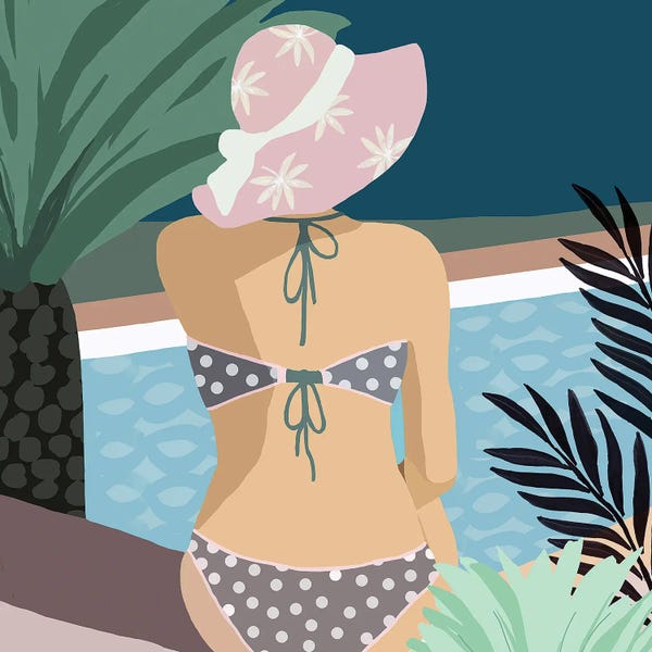 Zen Bedroom: Pool Days VI by Flora Kouta