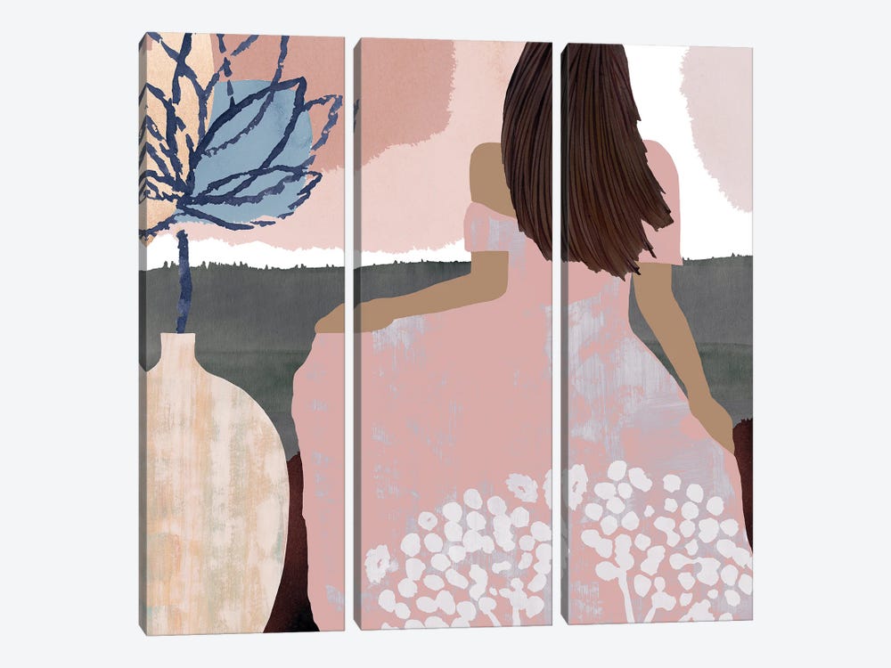 Sweet Jasmine III by Flora Kouta 3-piece Canvas Wall Art
