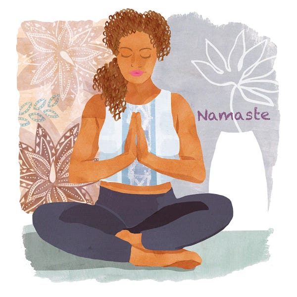 Zen Bedroom: Yoga Time I by Flora Kouta