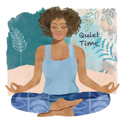 Yoga Time III by Flora Kouta framed wall art