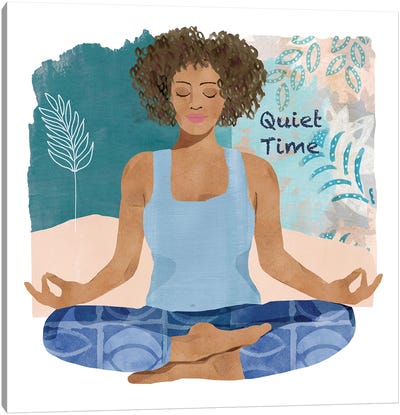 Yoga Time III Canvas Art Print - Flora Kouta