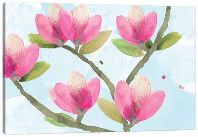 Pink Magnolia III Canvas Art Print - Flora Kouta