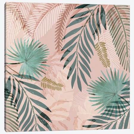 Vintage Palms I Canvas Print #FLK54} by Flora Kouta Canvas Art