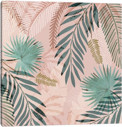 Vintage Palms I Canvas Art Print - Flora Kouta