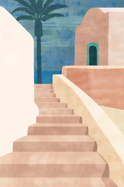 Carvoeiro I by Flora Kouta metal wall art