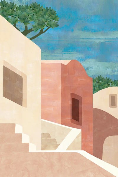 Carvoeiro II by Flora Kouta metal wall art