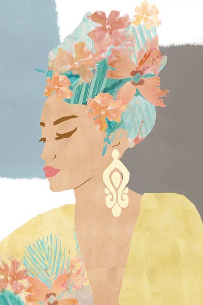 Nina In Bloom by Flora Kouta framed wall art