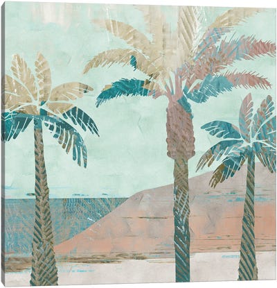 Retro Palms III Canvas Art Print - Flora Kouta