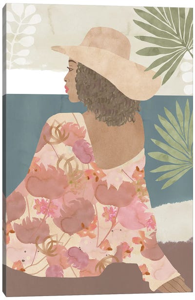 Terracotta Flower Lady I Canvas Art Print - Flora Kouta