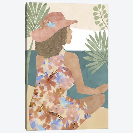 Terracotta Flower Lady II Canvas Print #FLK97} by Flora Kouta Canvas Wall Art