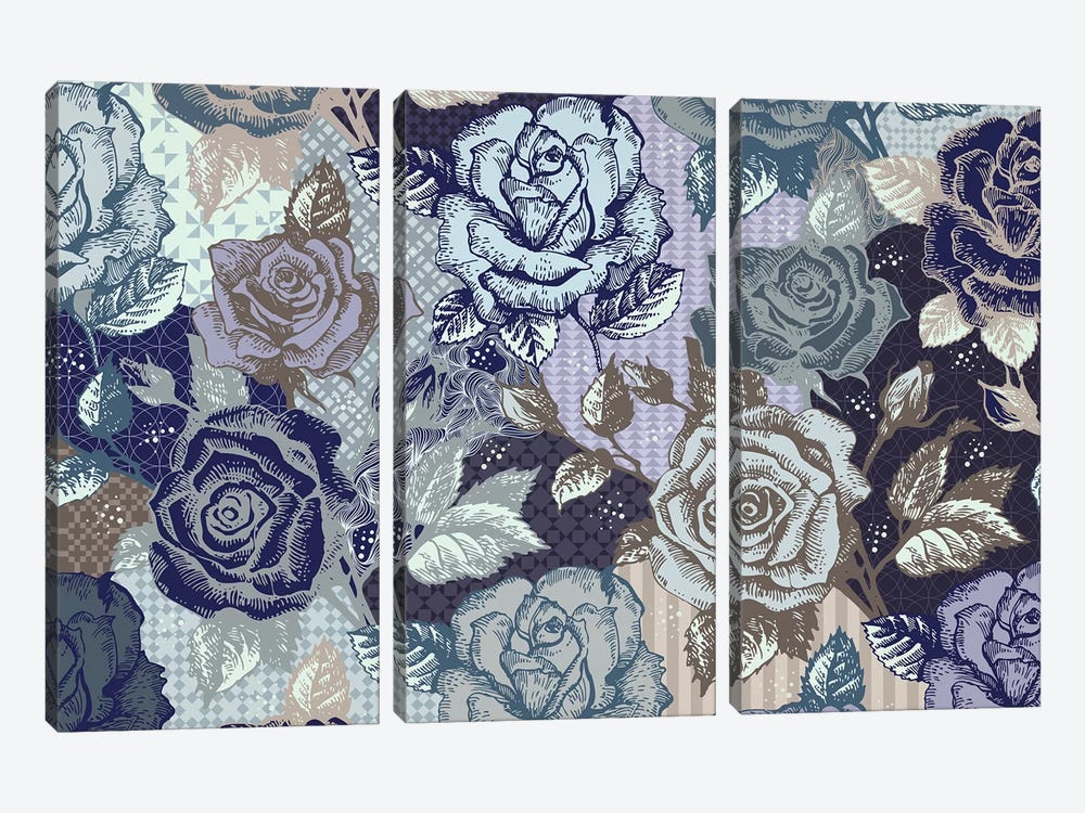 Roses & Patterns by 5by5collective 3-piece Canvas Art