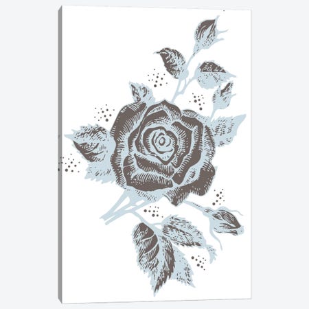 Rose (Brown&Gray) Canvas Print #FLPN106} by 5by5collective Canvas Art Print