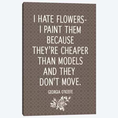 I Hate Flowers Canvas Print #FLPN108} by 5by5collective Canvas Wall Art
