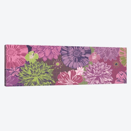 Flowers & Patterns (Green&Pink) Canvas Print #FLPN109} by 5by5collective Canvas Wall Art
