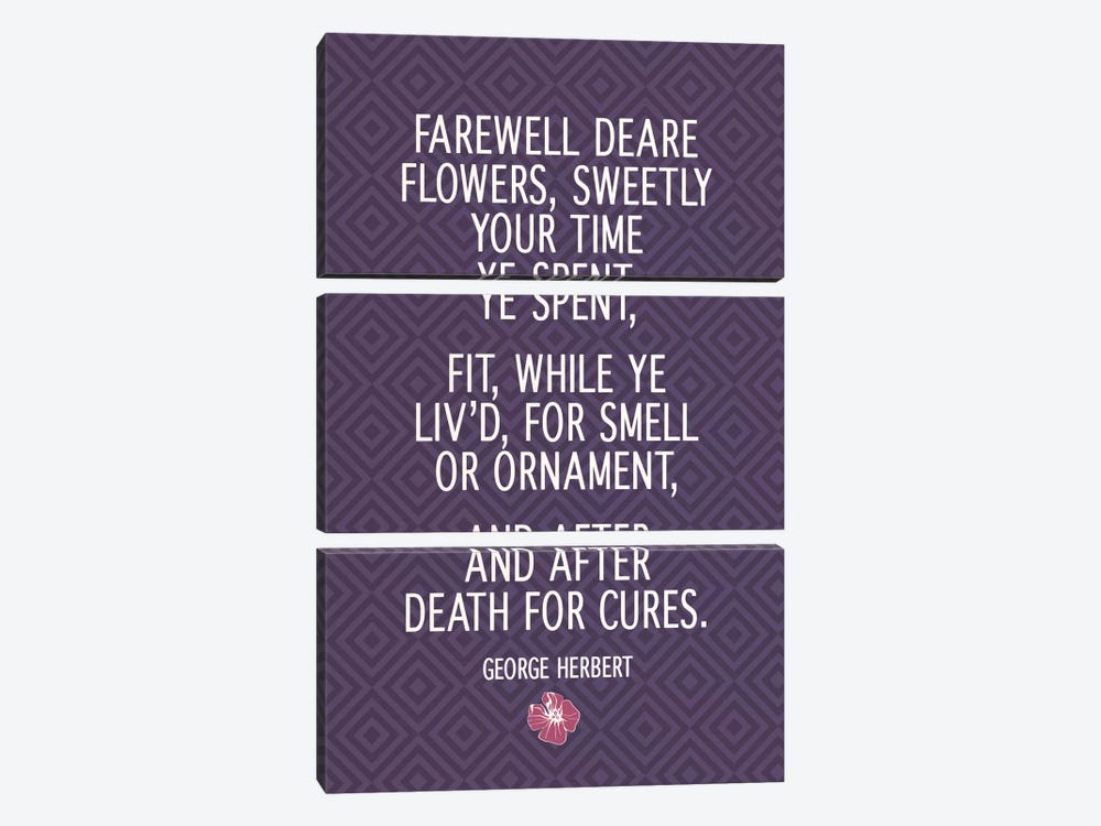 Farewell Flowers by 5by5collective 3-piece Canvas Art