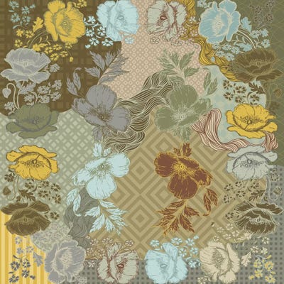 Flowers & Patterns (Multi-Colored) by 5by5collective canvas print