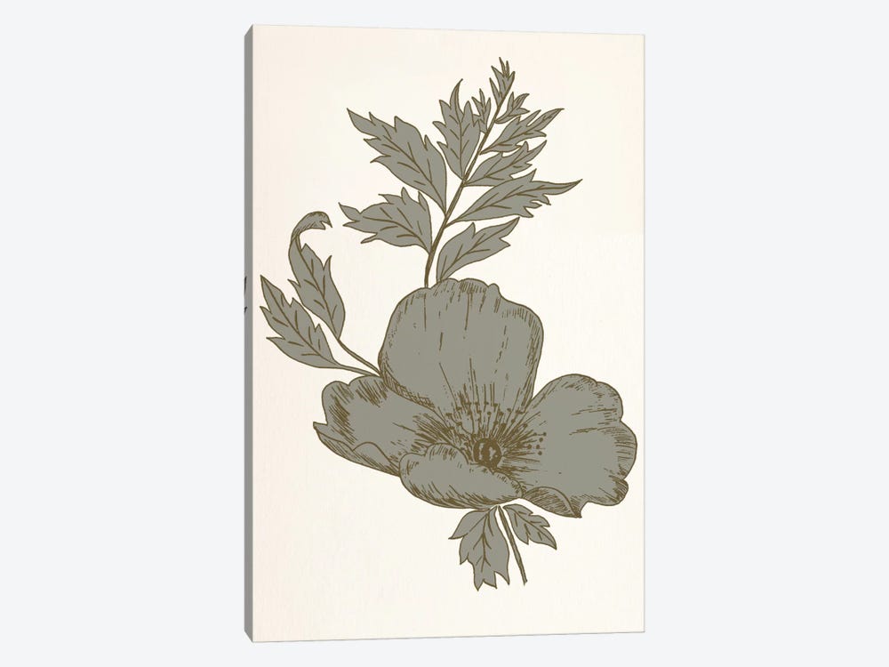 Flower (Gray) by 5by5collective 1-piece Canvas Wall Art