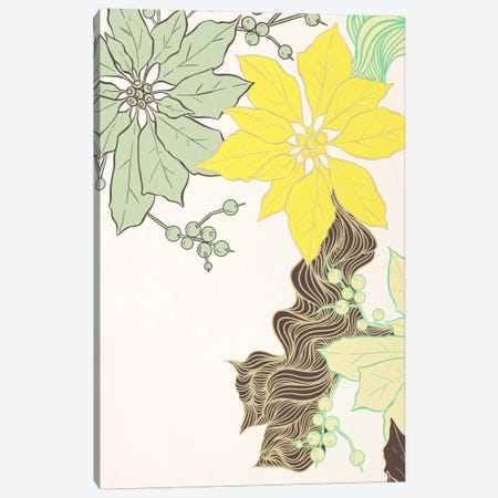 Floral Pattern (Green&Yellow) Canvas Print #FLPN119} by 5by5collective Canvas Art Print