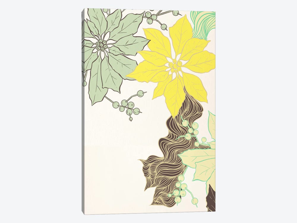 Floral Pattern (Green&Yellow) by 5by5collective 1-piece Art Print