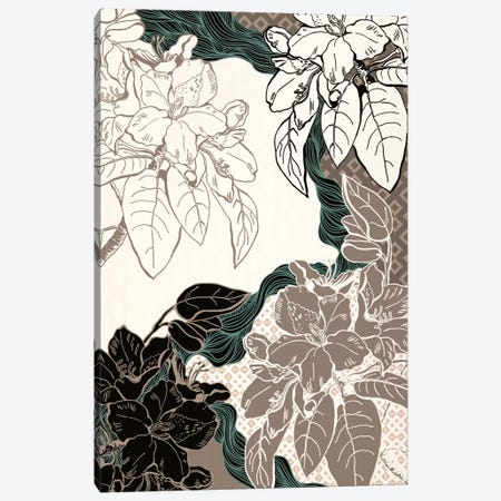 Floral Pattern (Four Colors) Canvas Print #FLPN121} by 5by5collective Canvas Artwork