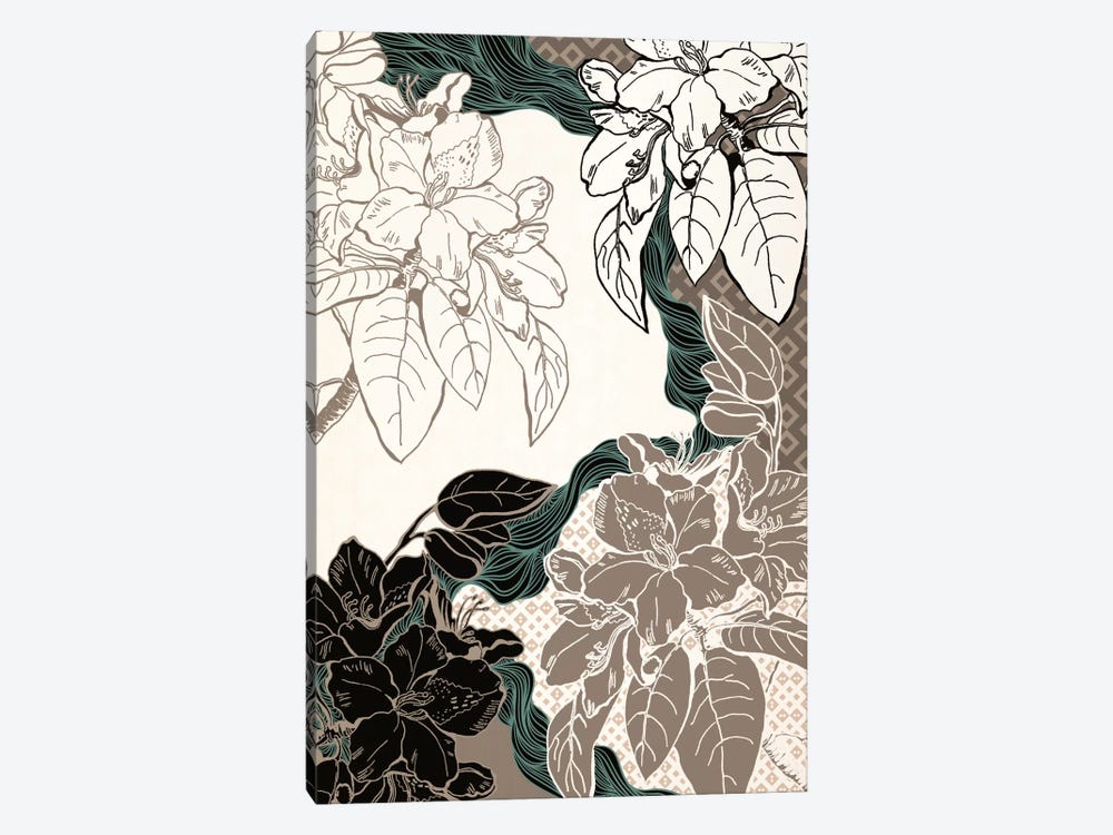 Floral Pattern (Four Colors) by 5by5collective 1-piece Canvas Artwork