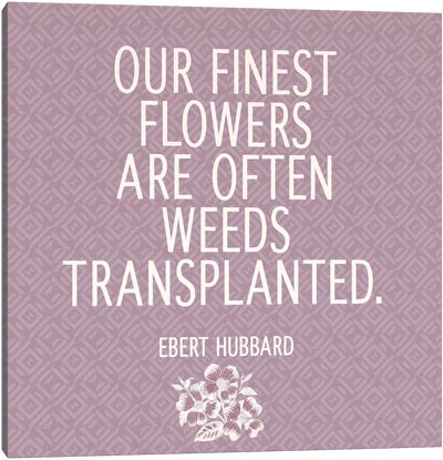 Our Finest Flowers Canvas Art Print - Happiness Art