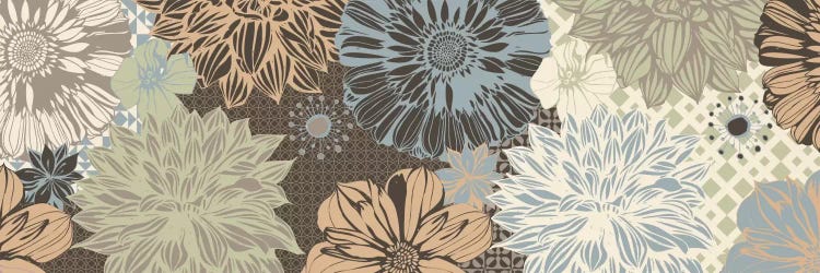 Floral Pattern (Dark Colors) by 5by5collective wall art