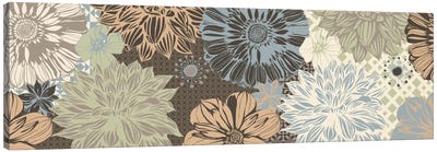 Floral Pattern (Dark Colors) Canvas Art Print - Floral Pattern Collection