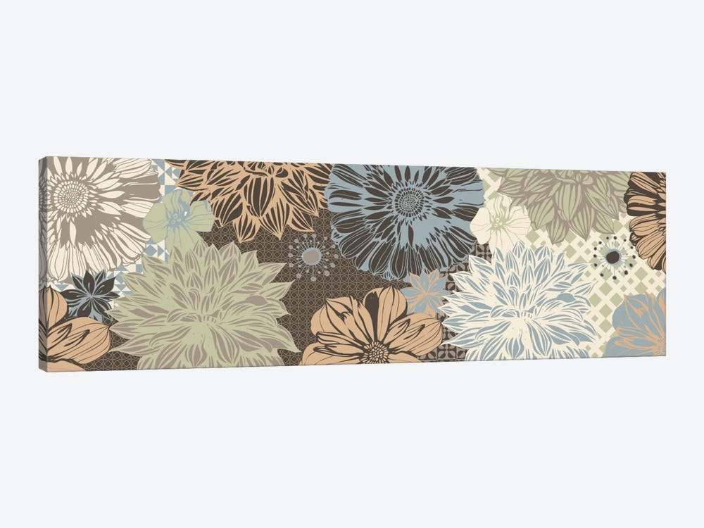 Floral Pattern (Dark Colors) by 5by5collective 1-piece Canvas Print