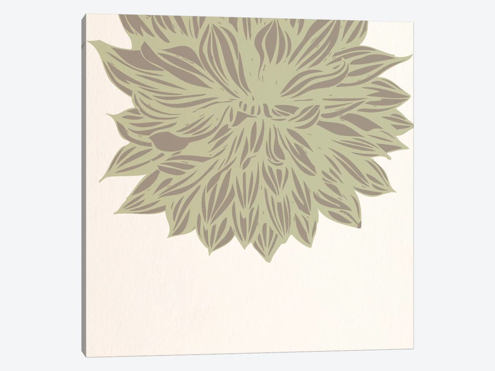 Chrysanthemum (Green) by 5by5collective 1-piece Canvas Art