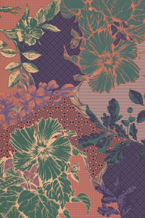Flowers&Ornaments (Multi-Color) by 5by5collective wall art