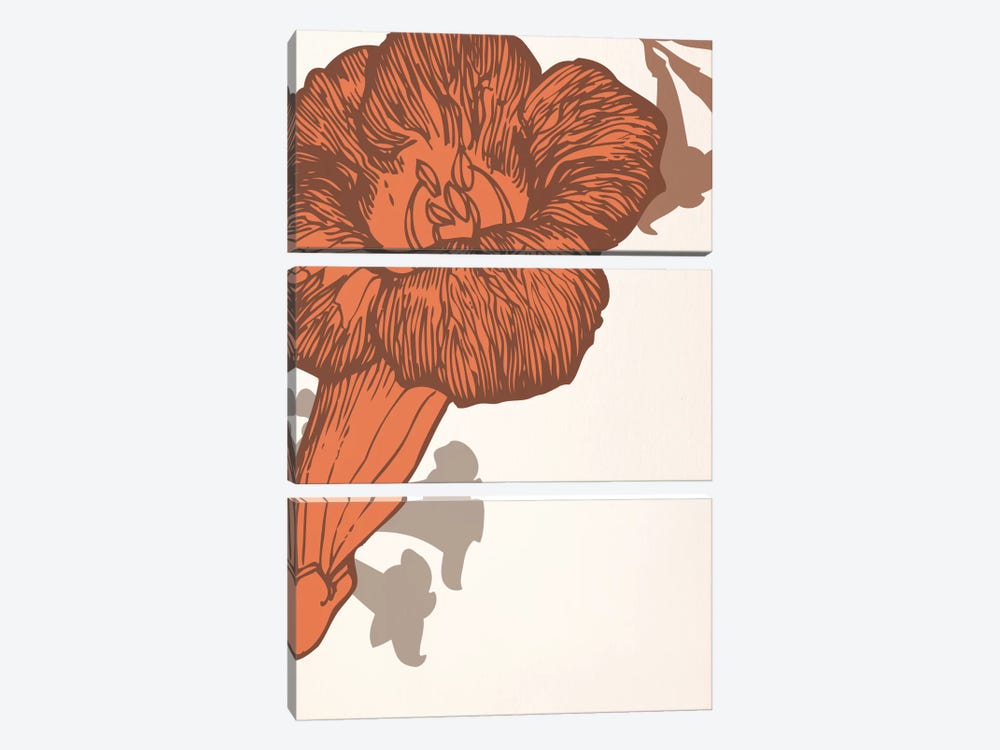 Red Flower by 5by5collective 3-piece Canvas Wall Art