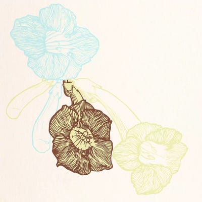 Flowers (Yellow&Blue) by 5by5collective art print