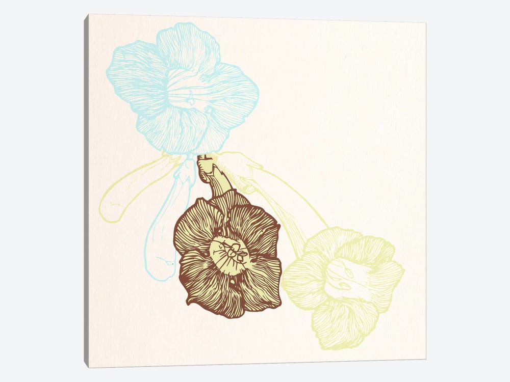Flowers (Yellow&Blue) 1-piece Canvas Art Print