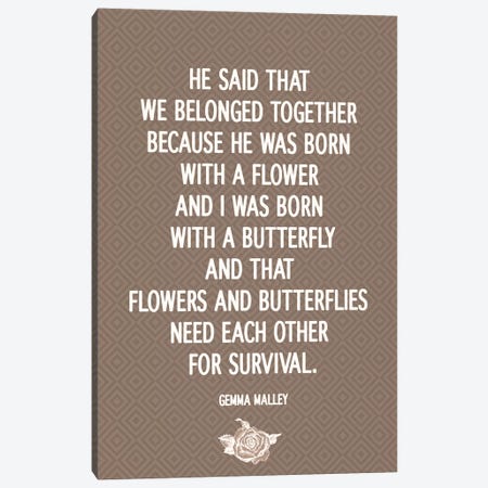 Flowers & Butterflies Canvas Print #FLPN20} by 5by5collective Canvas Artwork