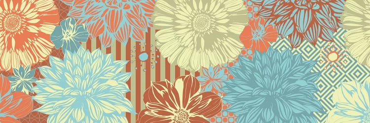 Flower Pattern (Tri-Color) by 5by5collective wall art