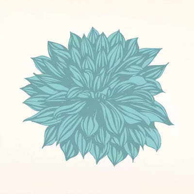 Flower (Blue) by 5by5collective canvas print