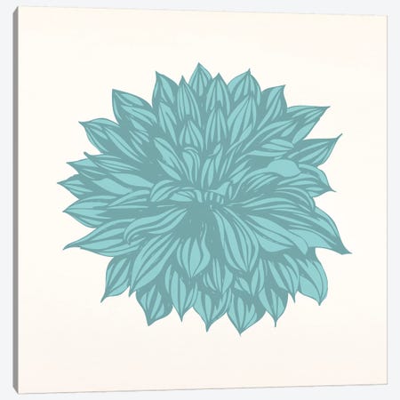 Flower (Blue) Canvas Print #FLPN22} by 5by5collective Canvas Wall Art