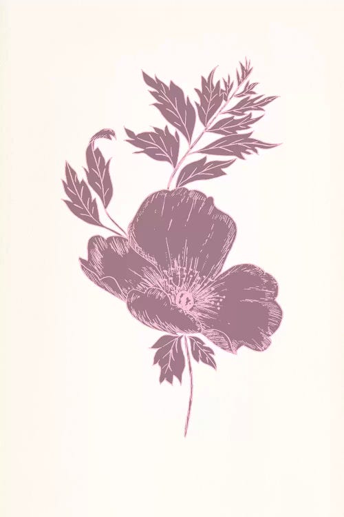 Violet & Leaves (Vinious) by 5by5collective wall art