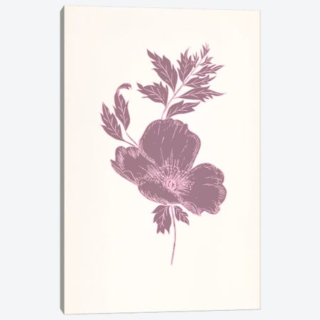 Violet & Leaves (Vinious) Canvas Print #FLPN26} by 5by5collective Canvas Art Print
