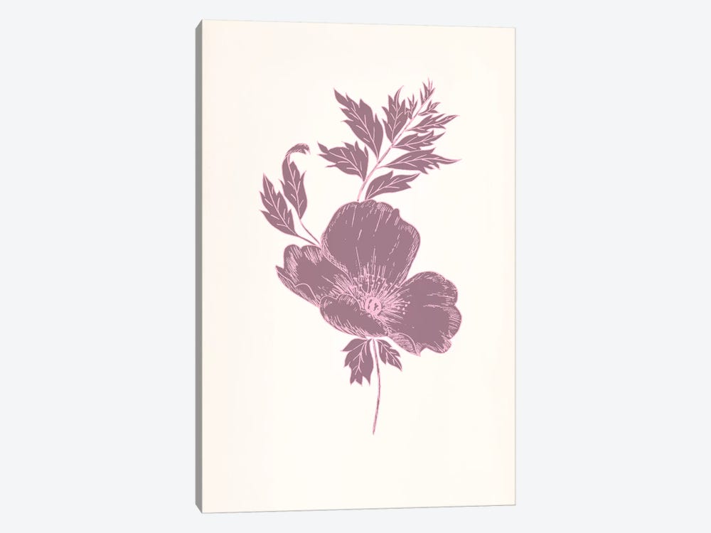 Violet & Leaves (Vinious) by 5by5collective 1-piece Art Print