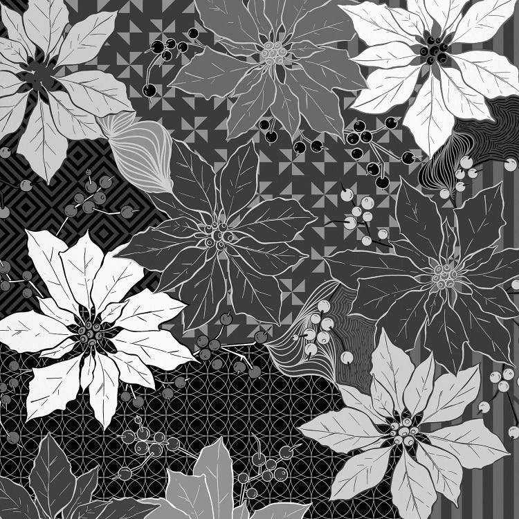 Flowers & Ornaments (White&Black)