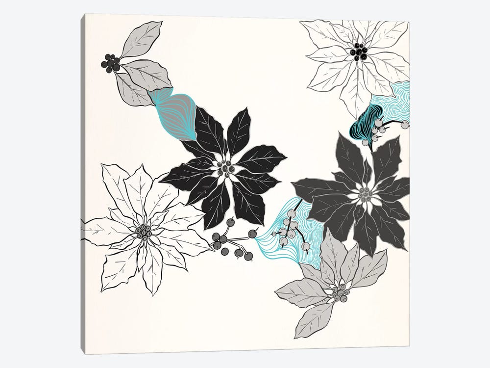 Shades of Flowers by 5by5collective 1-piece Canvas Print