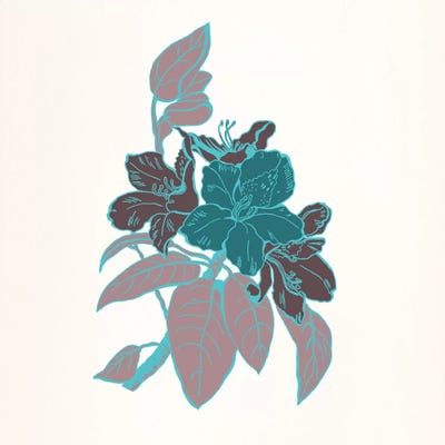 Flowers & Leaves (Vinous&Green) I by 5by5collective art print