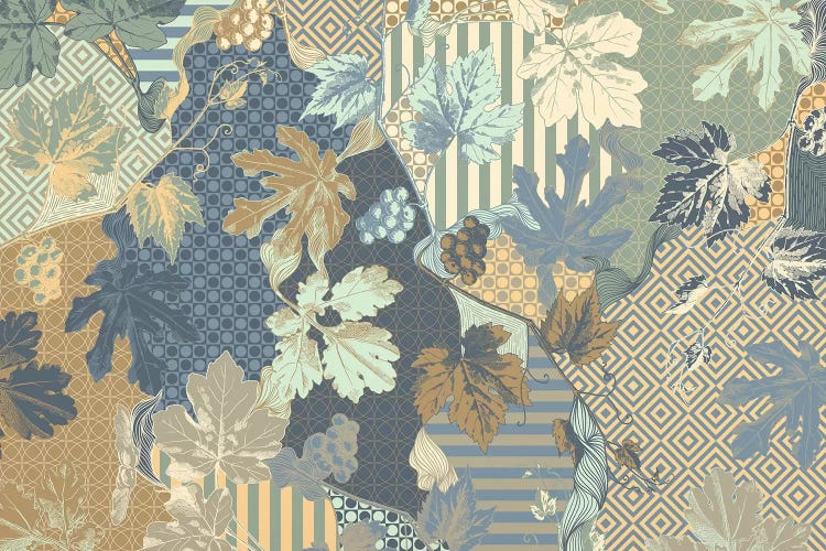 Leaves & Ornaments (Multi-Color) by 5by5collective wall art