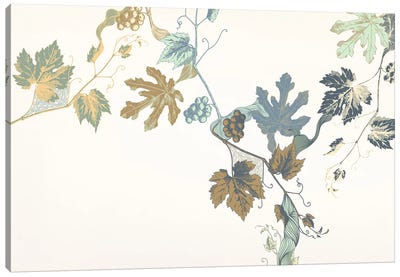 Rowan & Leaves Canvas Art Print - Floral Pattern Collection