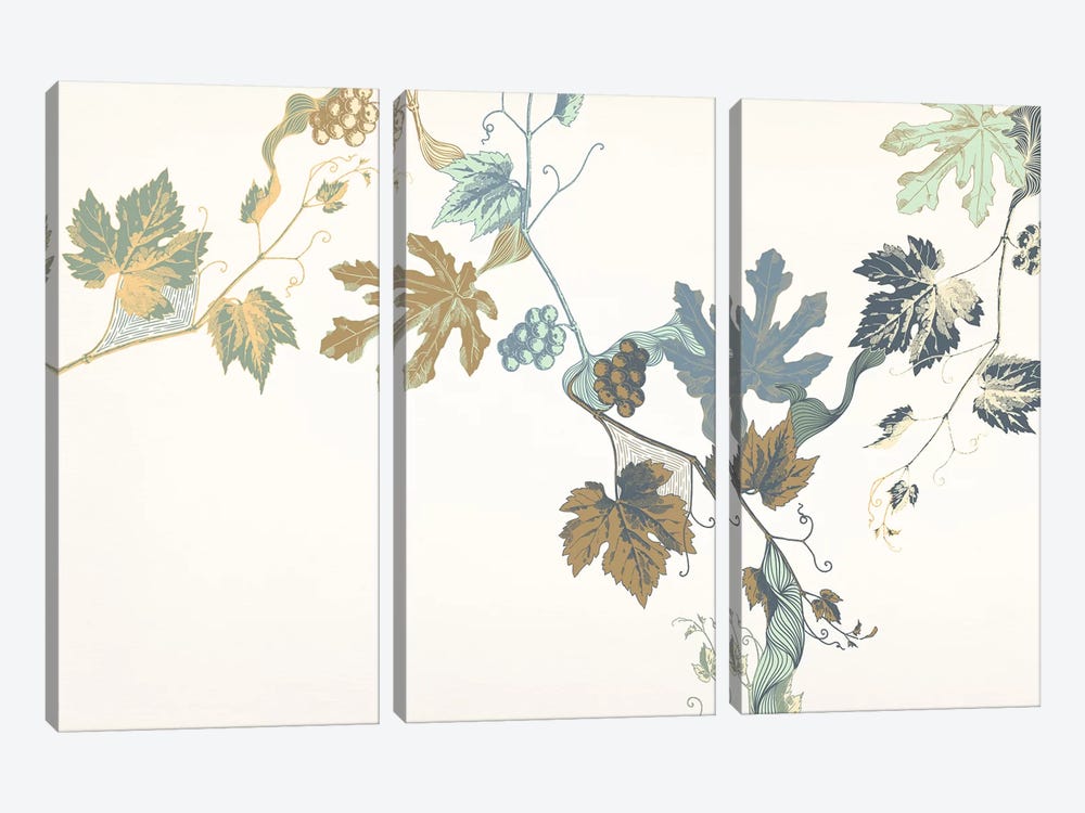 Rowan & Leaves by 5by5collective 3-piece Canvas Art Print