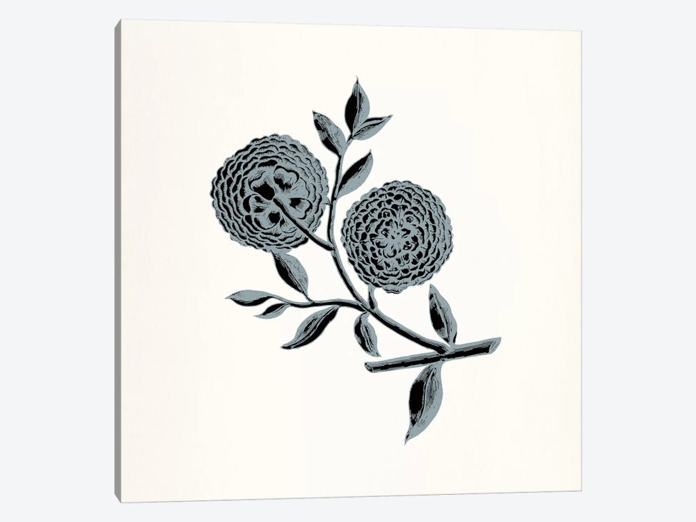 Chrysanthemum (Gray) by 5by5collective 1-piece Canvas Art Print