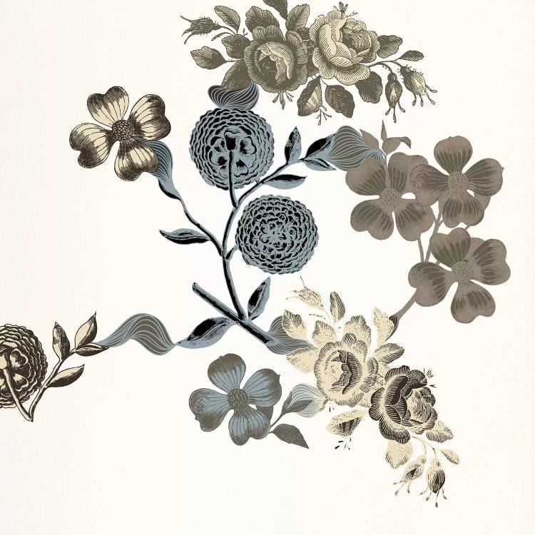 Floral Composition (Tri-Color) by 5by5collective wall art