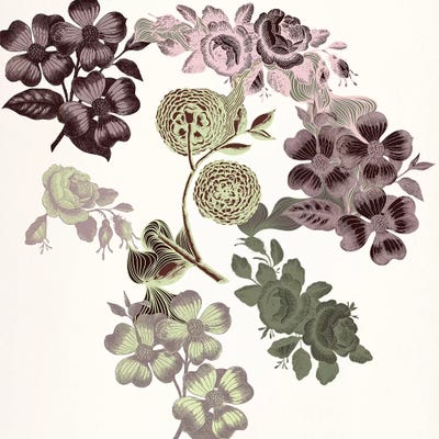 Floral Variety (Tri-Color) by 5by5collective canvas print